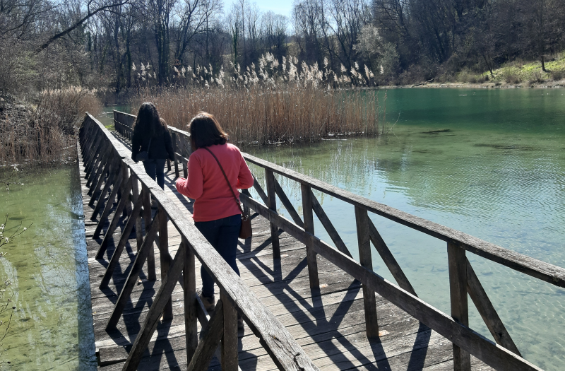 The"Bouvières" pond has been created for leisures activities such as walking and fishing. 