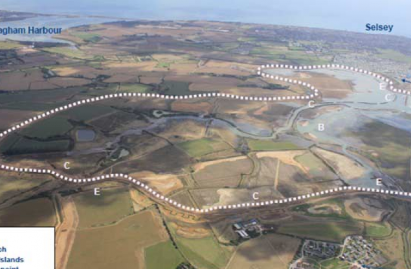 The managed realignment project at Medmerry is the biggest on the open-coast in Europe (Image: Environment Agency)  