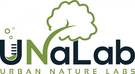UNaLab URBAN NATURE LABS logo text with tree