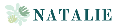 natalie logo with leaves overlay
