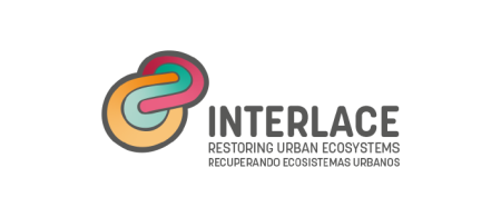 interlace logo - affinity sign with pink, orange and turquoise strands