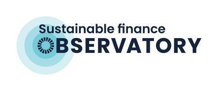 Sustainable Finance Observatory logo - blue circle gradient from centre