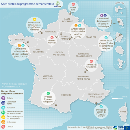 Pilot sites of the Life Artisan project