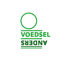 Voedsel Anders layered over each other with anders upside down and backwards and a hollow green circle over the top