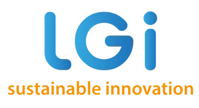 LGI Sustainable Innovation - LGI in blue bubble writing 