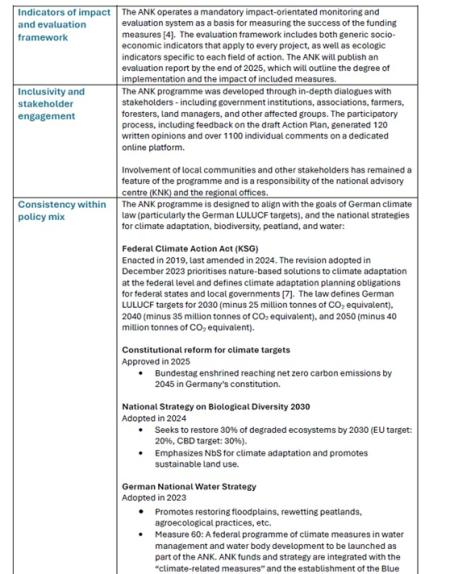 Good practice criteria