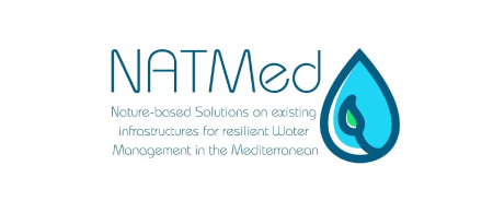 NATMed logo - raindrop with leaf growing inside 