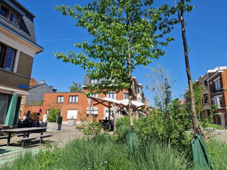 Temporary intervention at Constantin Meunier street, Leuven, Belgium.