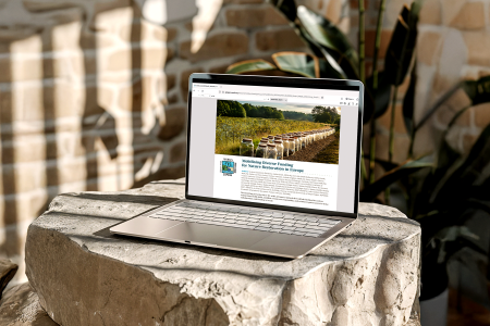 MERLIN website on a laptop 