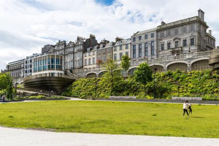 Aberdeen, Scotland, UK - July 7, 2024: Union Terrace Gardens, located in Aberdeen, Scotland, United Kingdom.