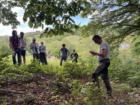 UEF Living Lab visiting Punkaharju Arboretum in May 2025, learning the possibilities for using foreign tree species in northern boreal environment. Photo: Elina Oksanen. 