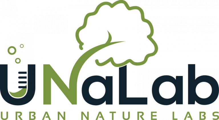 UNaLab URBAN NATURE LABS logo text with tree