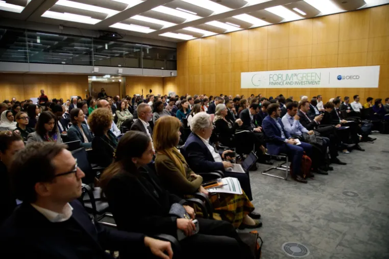 Paris OECD conference - people seated in hall