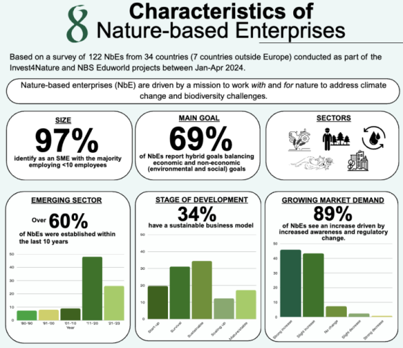 Characteristics of nature-based enterprises infographic