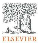 Elsevier logo - person picking leaf off a tree black shaded outline