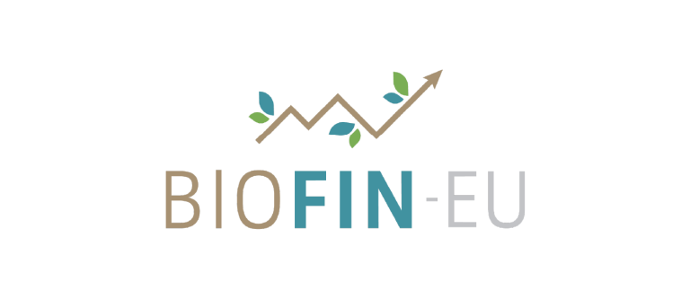 biofin logo - brand with leaves coming off and arrow point