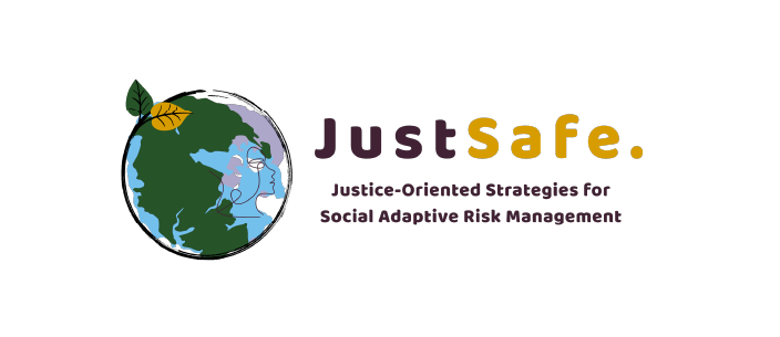 justsafe logo - globe with inclusive language and leaves surrounding it