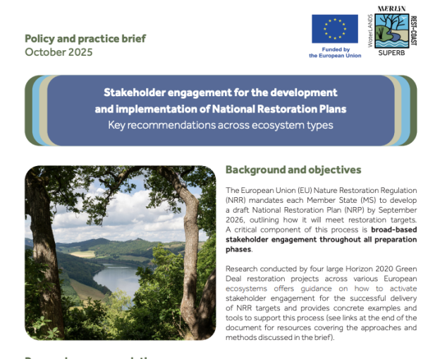 Stakeholder engagement for the development and implementation of National Restoration Plans report cover