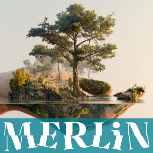 merlin podcast - Podcaster Rob St John and brand overlay
