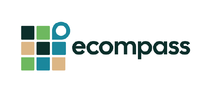 ecompass logo - tiles different coloured