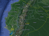 Ecuador from Google Earth Engine where significant forest portion of the country can be seen